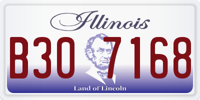 IL license plate B307168