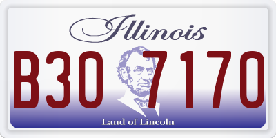 IL license plate B307170
