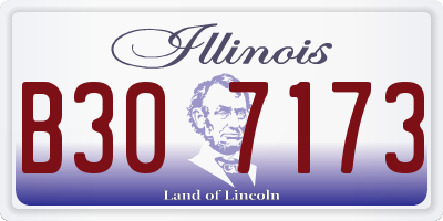 IL license plate B307173