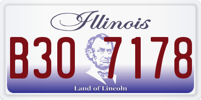 IL license plate B307178