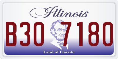IL license plate B307180