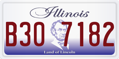IL license plate B307182