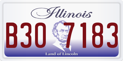IL license plate B307183