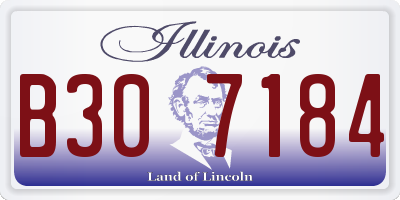 IL license plate B307184