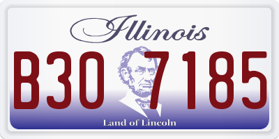 IL license plate B307185