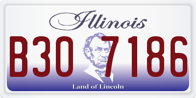 IL license plate B307186