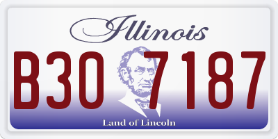 IL license plate B307187