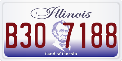 IL license plate B307188