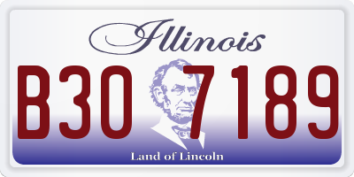IL license plate B307189