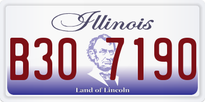 IL license plate B307190