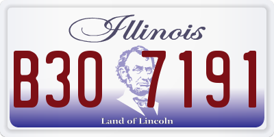 IL license plate B307191