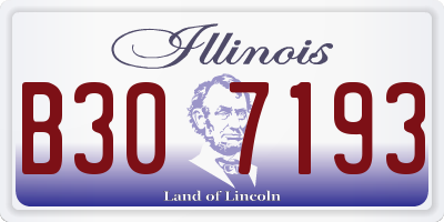 IL license plate B307193