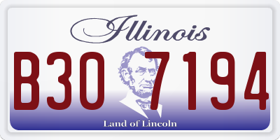 IL license plate B307194