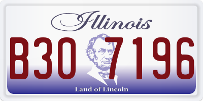 IL license plate B307196