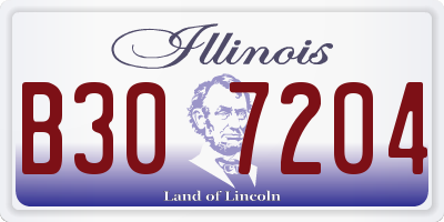 IL license plate B307204