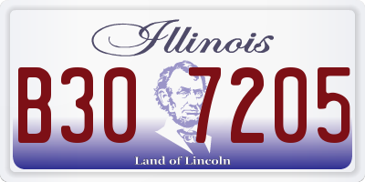 IL license plate B307205