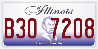 IL license plate B307208