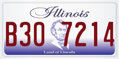 IL license plate B307214