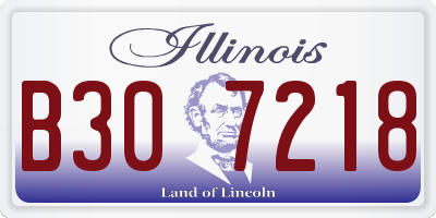 IL license plate B307218