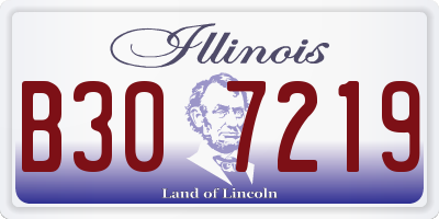 IL license plate B307219