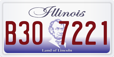 IL license plate B307221