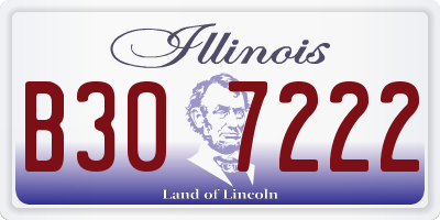 IL license plate B307222