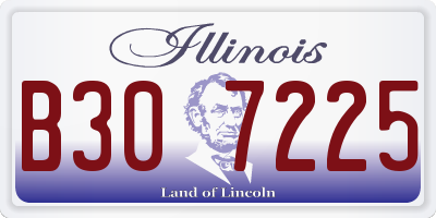 IL license plate B307225