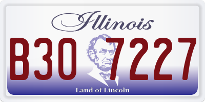 IL license plate B307227