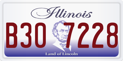 IL license plate B307228