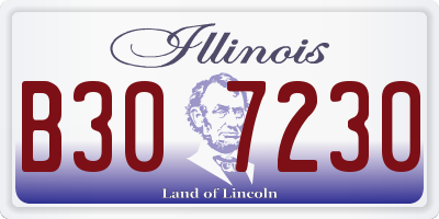 IL license plate B307230