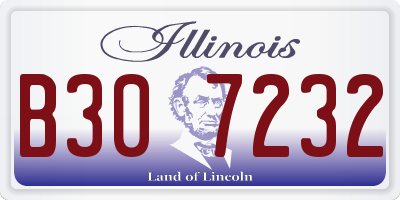 IL license plate B307232