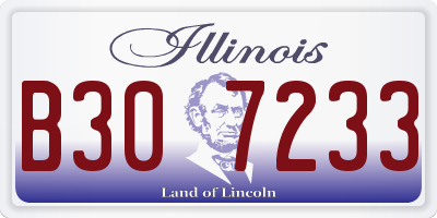 IL license plate B307233