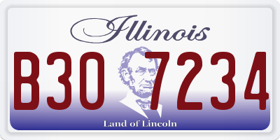 IL license plate B307234