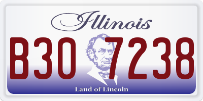 IL license plate B307238