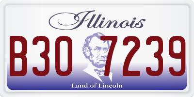 IL license plate B307239