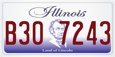 IL license plate B307243