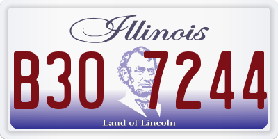 IL license plate B307244