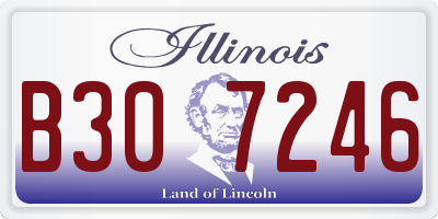 IL license plate B307246