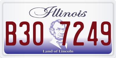 IL license plate B307249