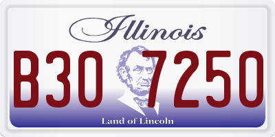 IL license plate B307250