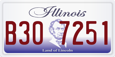 IL license plate B307251