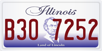 IL license plate B307252