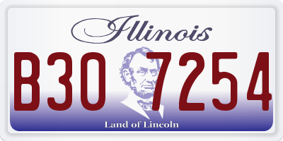 IL license plate B307254