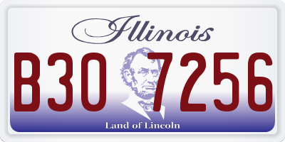IL license plate B307256
