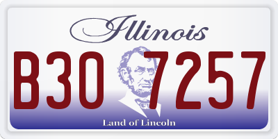 IL license plate B307257