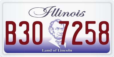 IL license plate B307258