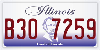 IL license plate B307259
