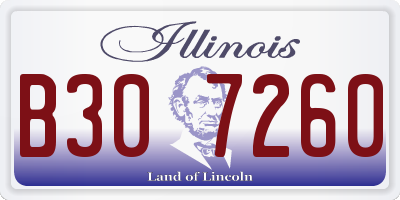 IL license plate B307260
