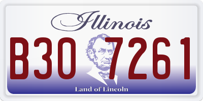 IL license plate B307261