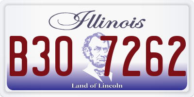IL license plate B307262